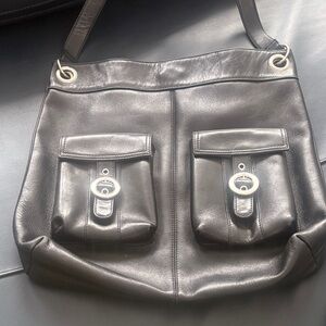 Black Leather HOBO Shoulder Bag